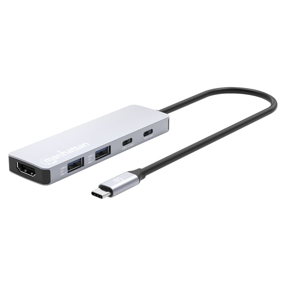 Manhattan 5-in-1 USB-C PD HDMI 4K Docking Station/Multiport Hub 190411