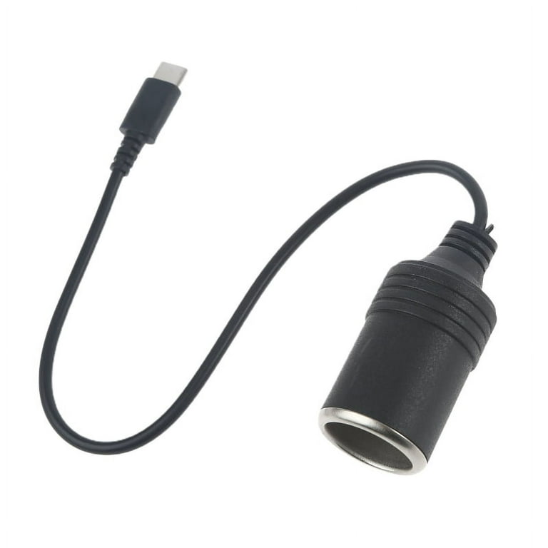 USB C PD to 12V 60W Car Cigarette-Lighter Socket Female Converter