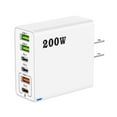 thumbnail image 1 of USB C Plug Fast Charge, 6-Port 200W Multi USB Charger Plug, Multi-Port Mobile Phone Charger, for Tablet Charger, 1 of 9