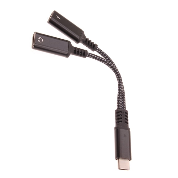 USB-C Port Splitter Earphone Adapter Compatible With iPad Pro 11"/12.9" (2020,2021,2022) - TYPE-C Charging Port Headphone Audio Jack Adaptor 2-in-1