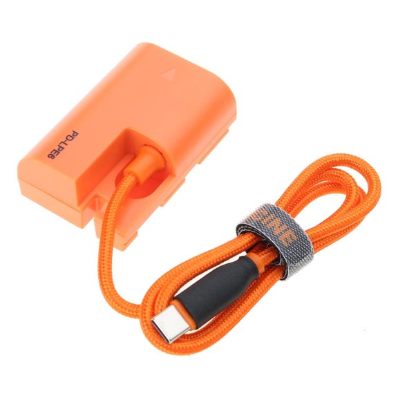 USB C Power Cable Adapter Cord LPE6 Dummy Battery for 90D 5DIV R5 Cameras