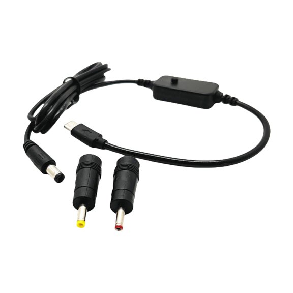 USB C Power Cable Type C To 5V 9V 12V 12V 20V Adjustable 5.5x2.1mm Converters with 2 Interchangeable Adapter for Laptop
