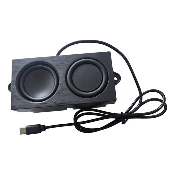 USB C Power Miniature Speakers with Builts In Sound Chip And Enhances Bass For Immersive Listening