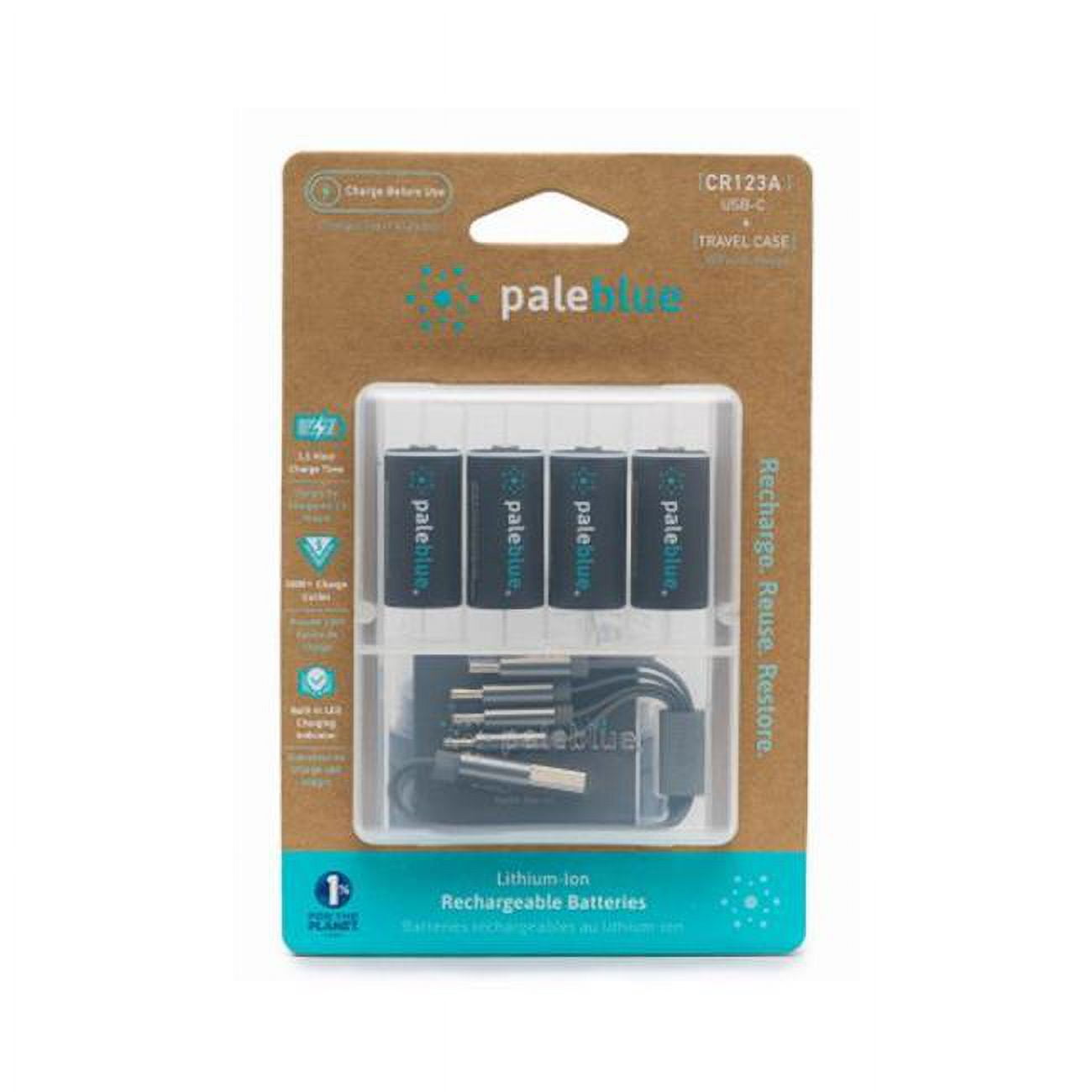 USB Rechargeable Pale Blue AAA 4-pack (incl USB-C charging cable) – r3pack