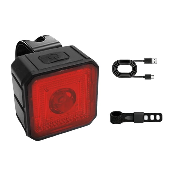 USB C Rechargeable Bike Taillight, High Brightness LED Rear Bicycle Safety Light, IPX4 Waterproof Bike Tail Light with Multiple Modes for Night Riding, 3.5x3.5cm