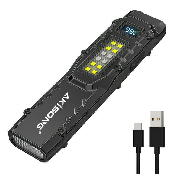 USB C Rechargeable EDC Flashlight, 1,200 Lumens Pen Light with White/Red/UV LED Combo, Portable Pocket Lights High Lumens for Outdoors Emergency Working