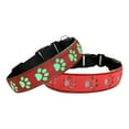 thumbnail image 1 of USB-C Rechargeable LED Dog Collar - Multicolor Paw Print Light-Up Collar with 7 Lighting Modes, Adjustable & Waterproof for Night Safety Small Dogs, 1 of 5