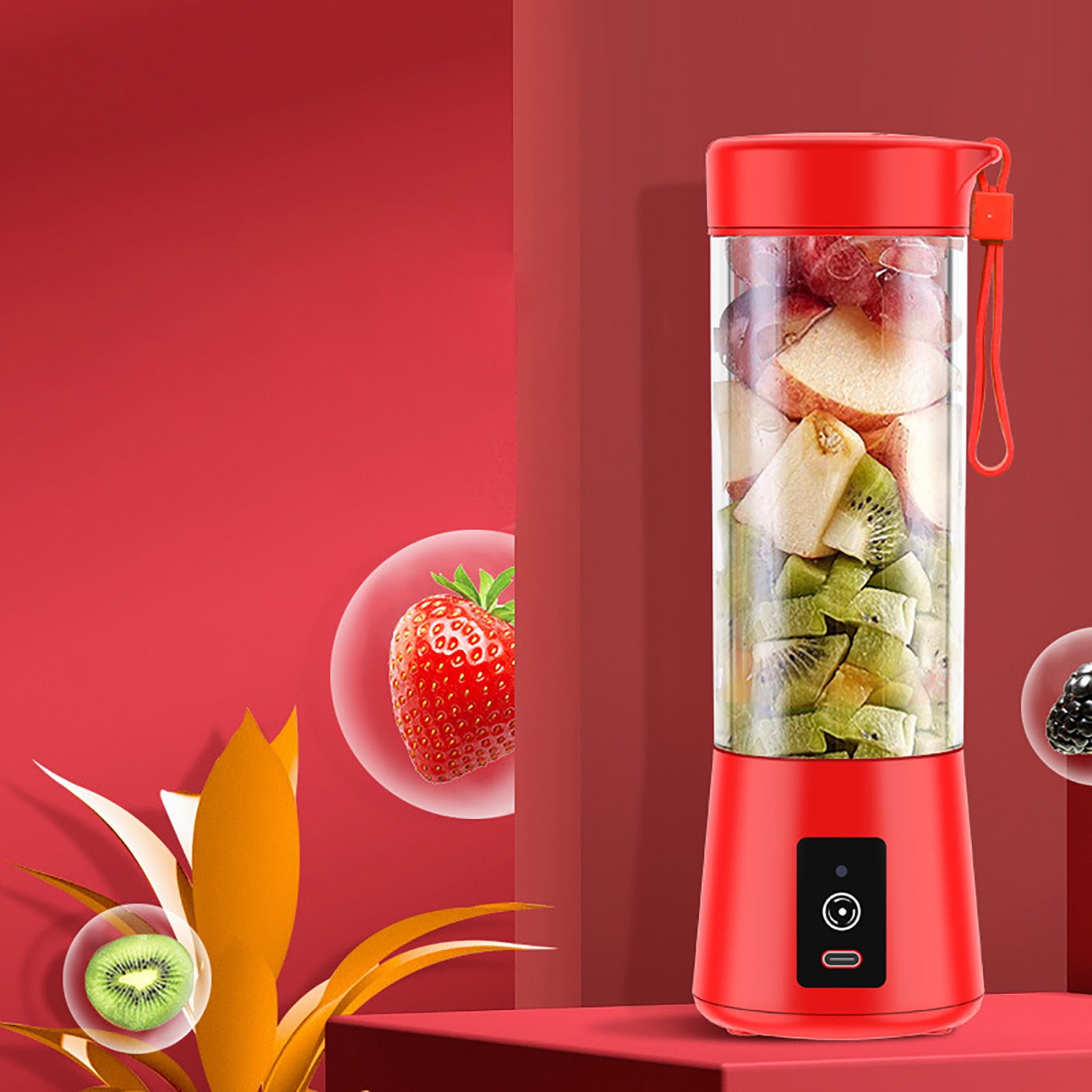USB-C Rechargeable Portable Personal for Shakes Mini Travel Food Processor with Self-Cleaning Stainless Steel