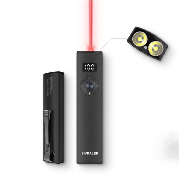 Sivraler ArkPro EDC Flat Flashlight Rechargeable with Red Beam and White LED, High Lumen USB-C Pocket Flashlight for Camping, Emergency and Work Use