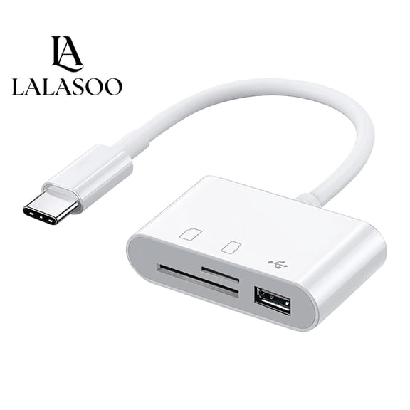 USB-C SD Card Reader, 3-in-1 Memory Card Adapter for SD/Micro SD, 5Gbps High-Speed Transfer, Plug and Play, Compatible with MacBook, Pro, Samsung Galaxy, Laptops & More