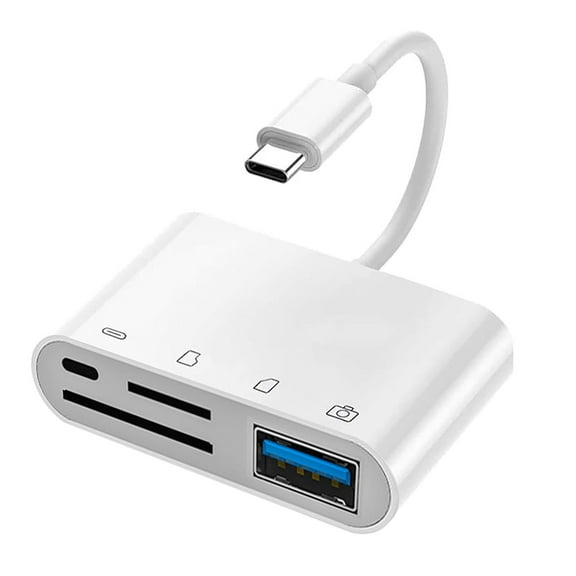 USB-C SD Card Reader- 4 in 1 USB C to USB Camera Memory Card- For Camera, Phone, Notebook and More USB C Devices