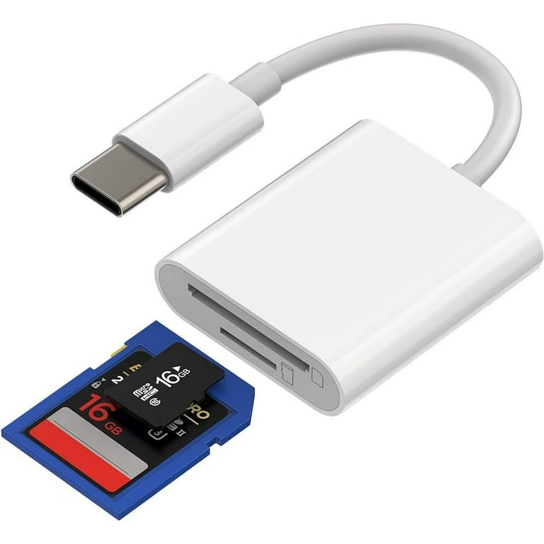 USB C SD Card Reader for Mac iPhone15 Pro Max iPad Pro Air Galaxy S22 S23 Ultra LG Google Apple Walmart