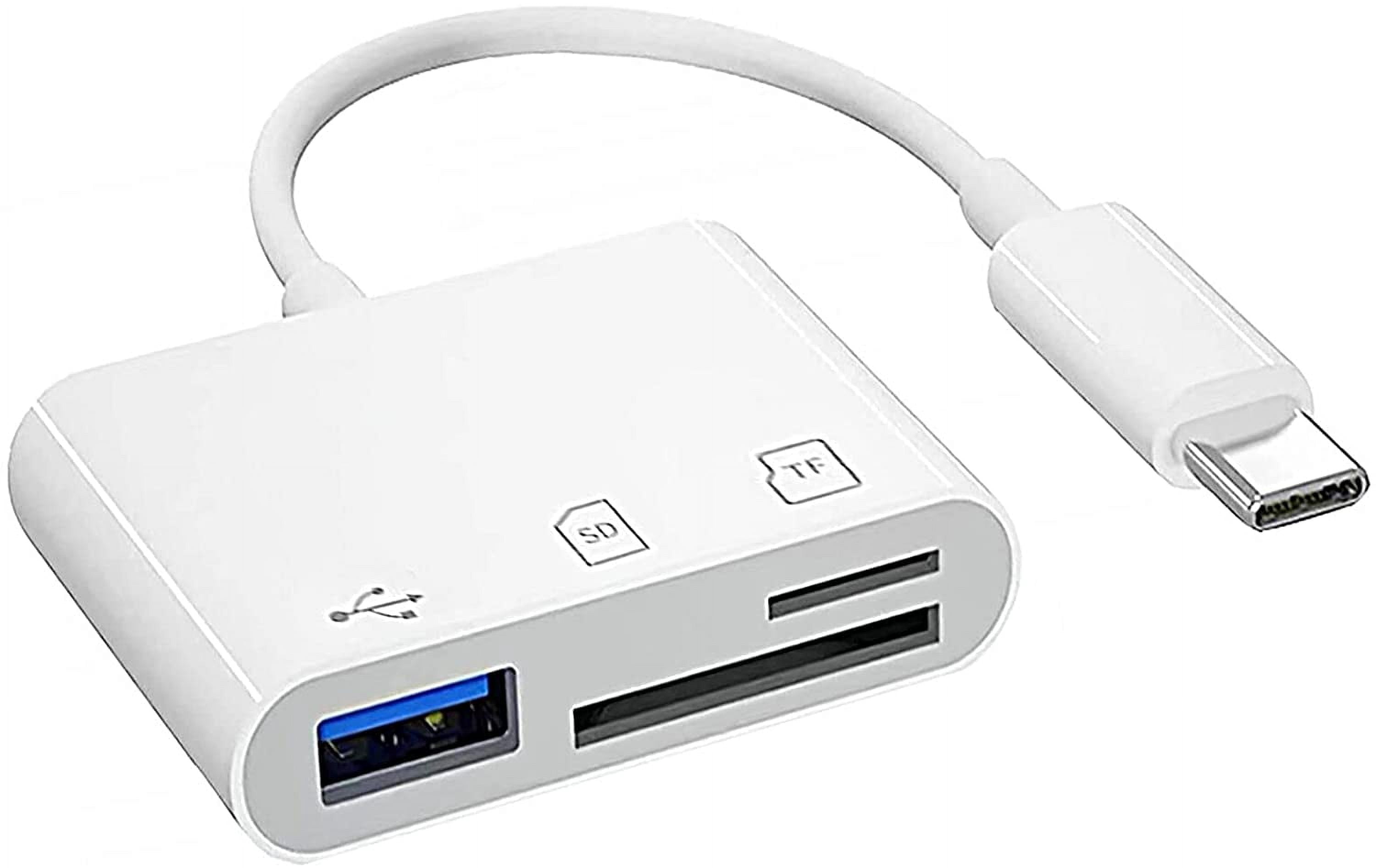 USB-C to SD Card Reader,Type C Micro SD TF Card Reader,3 in 1 USB-C to USB Camera Memory Card Reader Adapter for MacBook Pro/Air,Pad Pro,Chromebook,XPS,Galaxy S20/S10/S9 and UBC C Devices