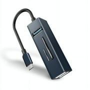 USB C to SD Card Reader Writer,Type C to SD Card Reader OTG Adapter,Micro SD Memory Card Reader,USB C Hub 1*USB 3.0 2*USB 2.0 Ports for MacBook Pro,iPad Pro,Android Windows,and Other Type C Device