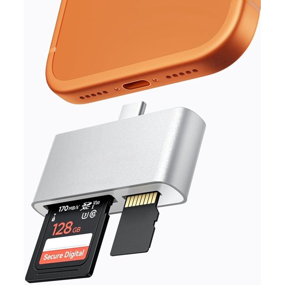 USB-C SD Card Reader for 17/16/15 Pro/Max, Slot USB 3.0 SD & SD Card Adapter, Compatible with SDHC/SDXC, for , iPad Pro, MacBook Pro/Air ()
