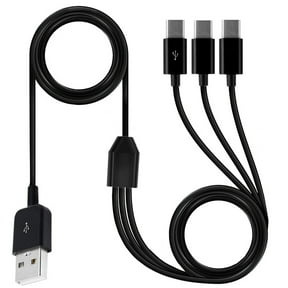 USB C Splitter Cable,USB A Male to 3 Type-C Male Data Sync Cable,3 in 1 Charging Cord Fast for Mobile