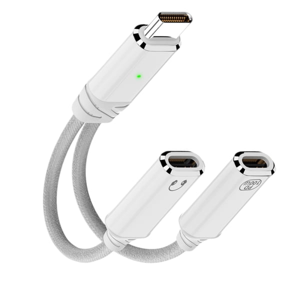 USB C Charging Adapter 2 in 1 USB C Splitter Short Type C Charging Cable with USB Female and USB C Female for Phone