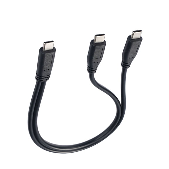 USB C Splitter to Multiple Charging Cable Fast Charging Cord for Mobile and Electronics Devices Power Supply 30cm Short