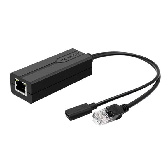 USB C Splitter with USB C Port, 48V to 5V Energy Efficiency Power Conversion Surveillances Camera Power Accessories