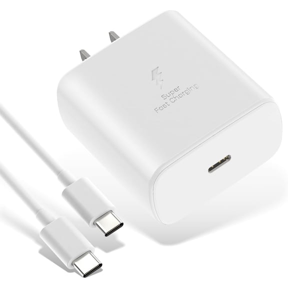 USB C Super Fast Charger for AT&T Maestro 3 45W Charger Super Fast Charging USB Type C PD PPS Charger with 6 FEET 5A Type-C Cable - White