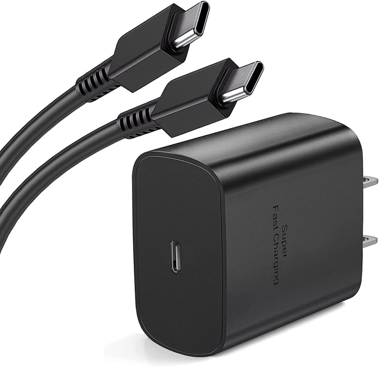 USB C Super Fast Charger for Schok Flip Super Fast Charging 45W PD PPS Wall Charger with 3Feet & 6 Feet Cables Included - Black