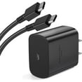 thumbnail image 1 of USB C Super Fast Charger for Samsung Galaxy S10e Super Fast Charging 45W PD PPS Wall Charger with 3Feet & 6 Feet Cables Included - Black, 1 of 5
