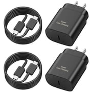 USB C Super Fast Wall Charger-2-Pack 25W USB-C Fast Charger-6Ft Type C to Type C Cable for Samsung Galaxy S22/S22 Ultra/S22+/S21 Ultra/S21+/S21/S20 Ultra/Note 20 Ultra/Note 10+/Not 10