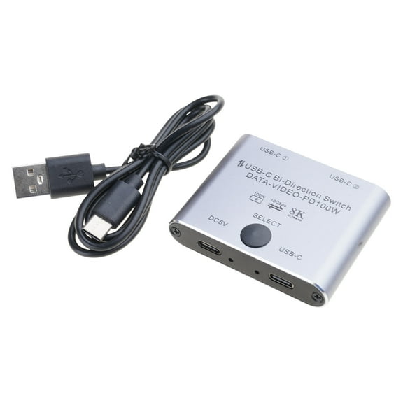 USB C Switcher, BiDirectional KVM Switcher for Seamlessly Device Sharing Transfer Music, Movie TVs Shows Touch Button