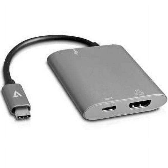 USB-C TO HDMI HUB GREY ALUMINUM 1XHDMI 1XUSB 3. 1XUSB-C
