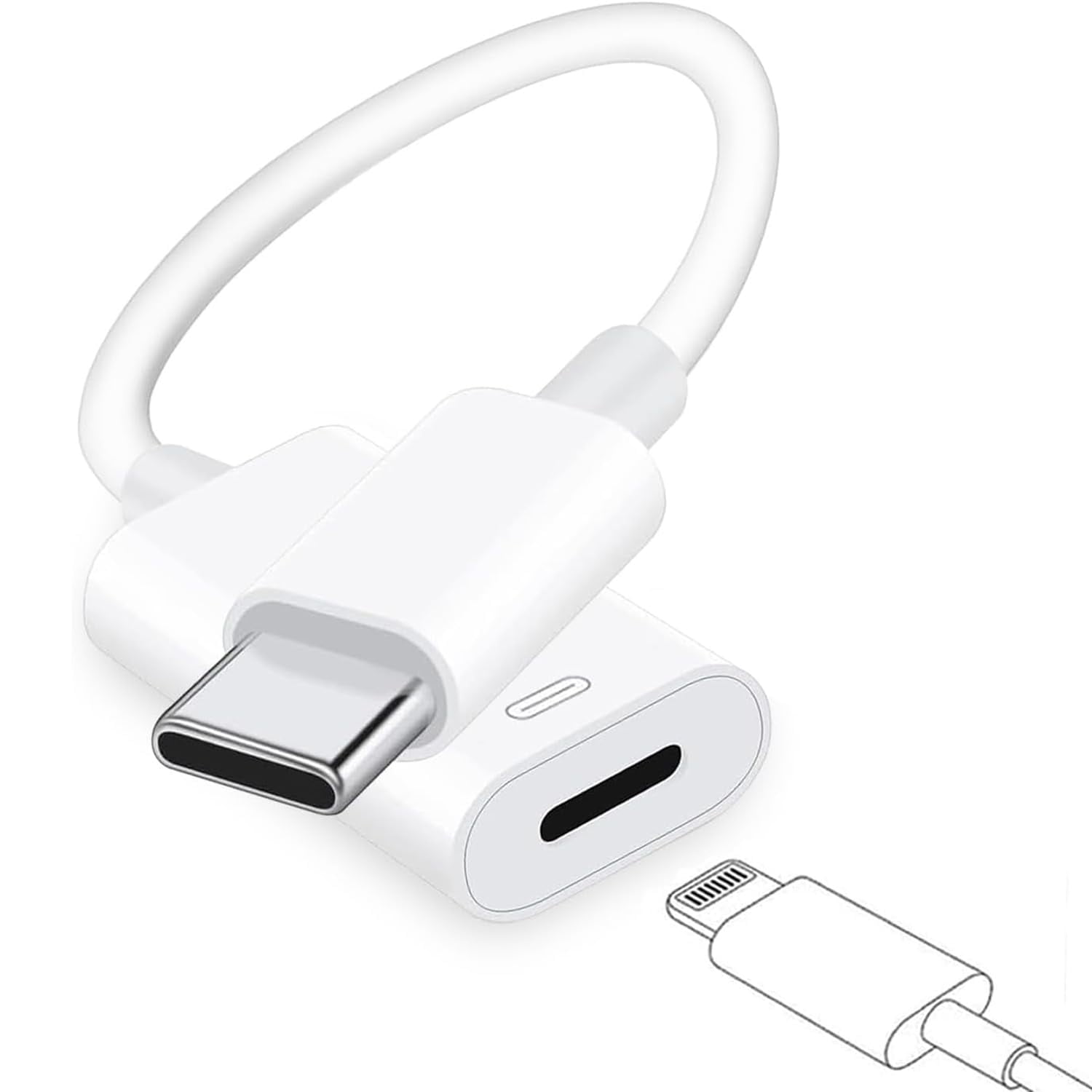 USB C To TWE5 Lightning Headphone Audio Adapter For IPhone 16 15 Plus Usb c to twe5 lightning headphone audio adapter for iphone 16 15 plus