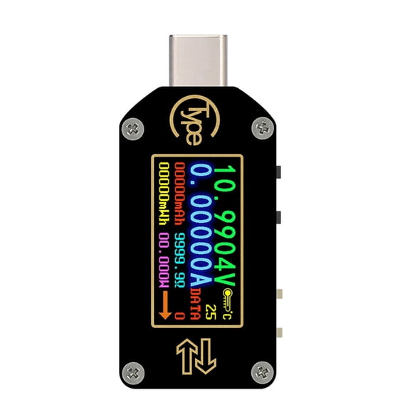 USB C Tester 3.5-24V 4A Voltage Tester Multimeter LCD Display Ammeter Tool