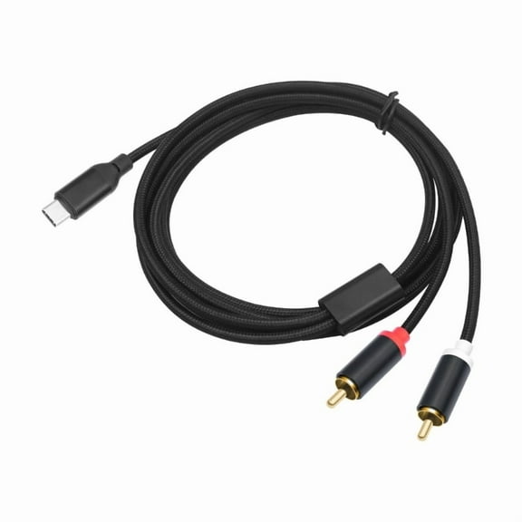 USB C To 2RCA Audio Cable Type C To RCA Male Y Splitter Cable For Phone Tablet Home Theater Car Stereo Connecting Line