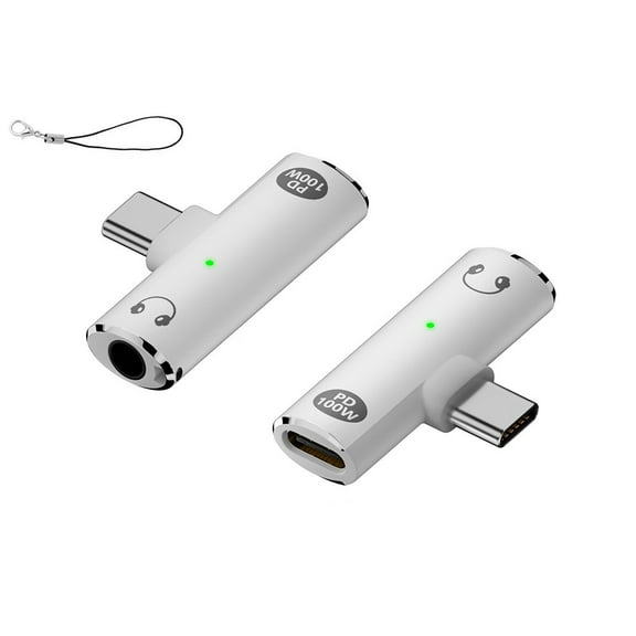 USB C To 3 5mm Headphone Adapter Featuring 100W Power Delivery For Simultaneous Charging And HiFi Sound Experience