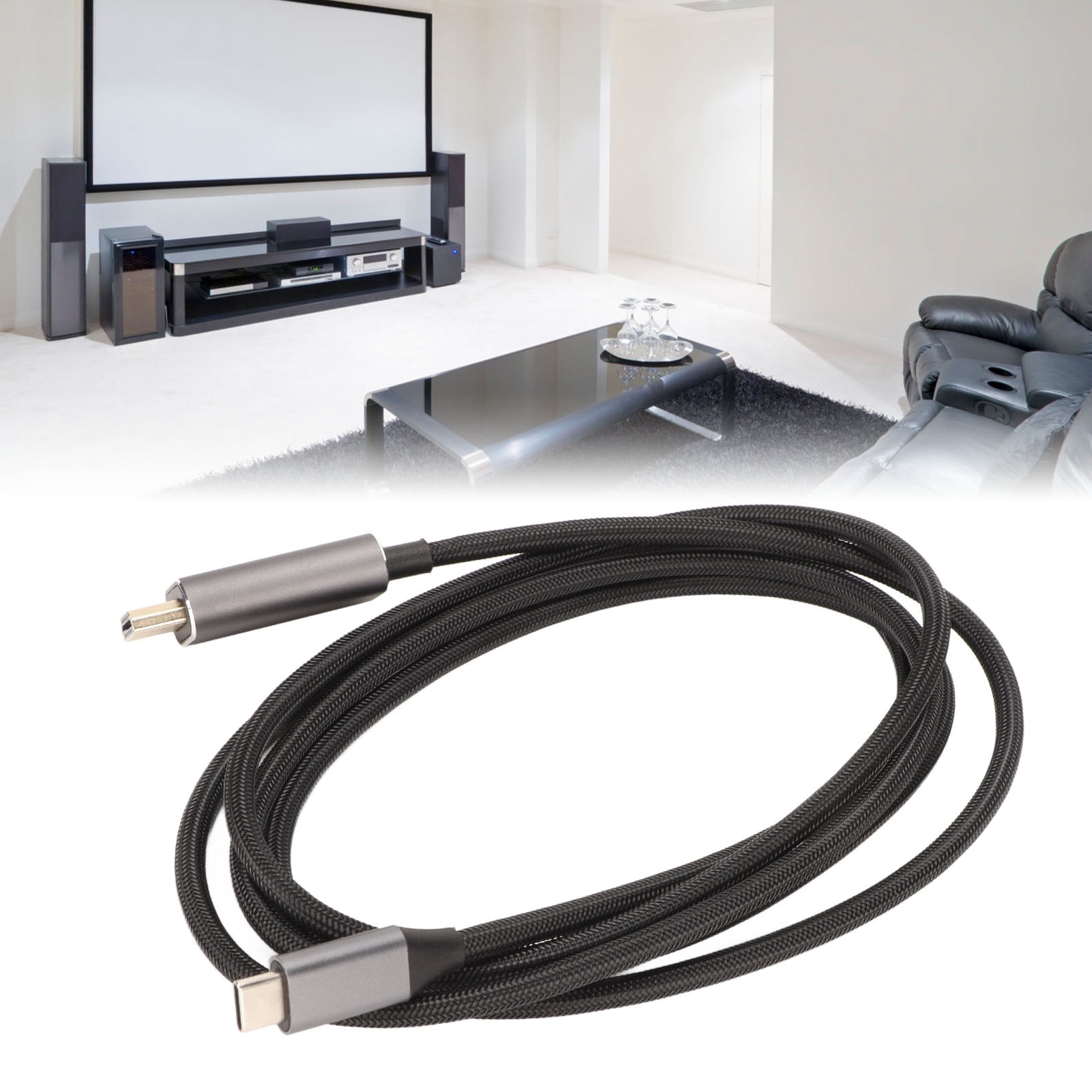 USB C To Cable 4K At 60HZ, Nylon , USB Type C To Cable Adapter, For S8 S9 S10 S20, For Pro/Air