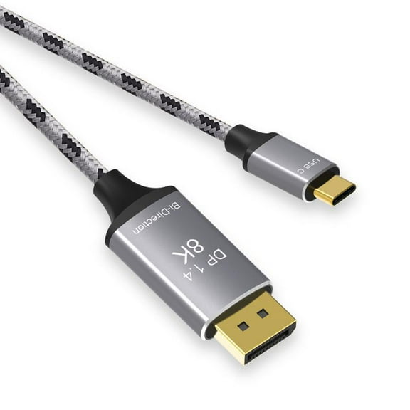 USB C To DisplayPort 1.4 Cable 2M, 8K@60Hz High Resolution Video Support for Smartphones and Tablets