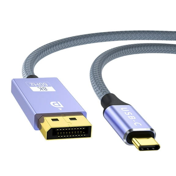 USB C To DisplayPort 1.4 Extension Cable Supports 8K@60Hz 4K@144Hz 2K@165Hz Cable for Computer Desktop Laptop PC Gaming