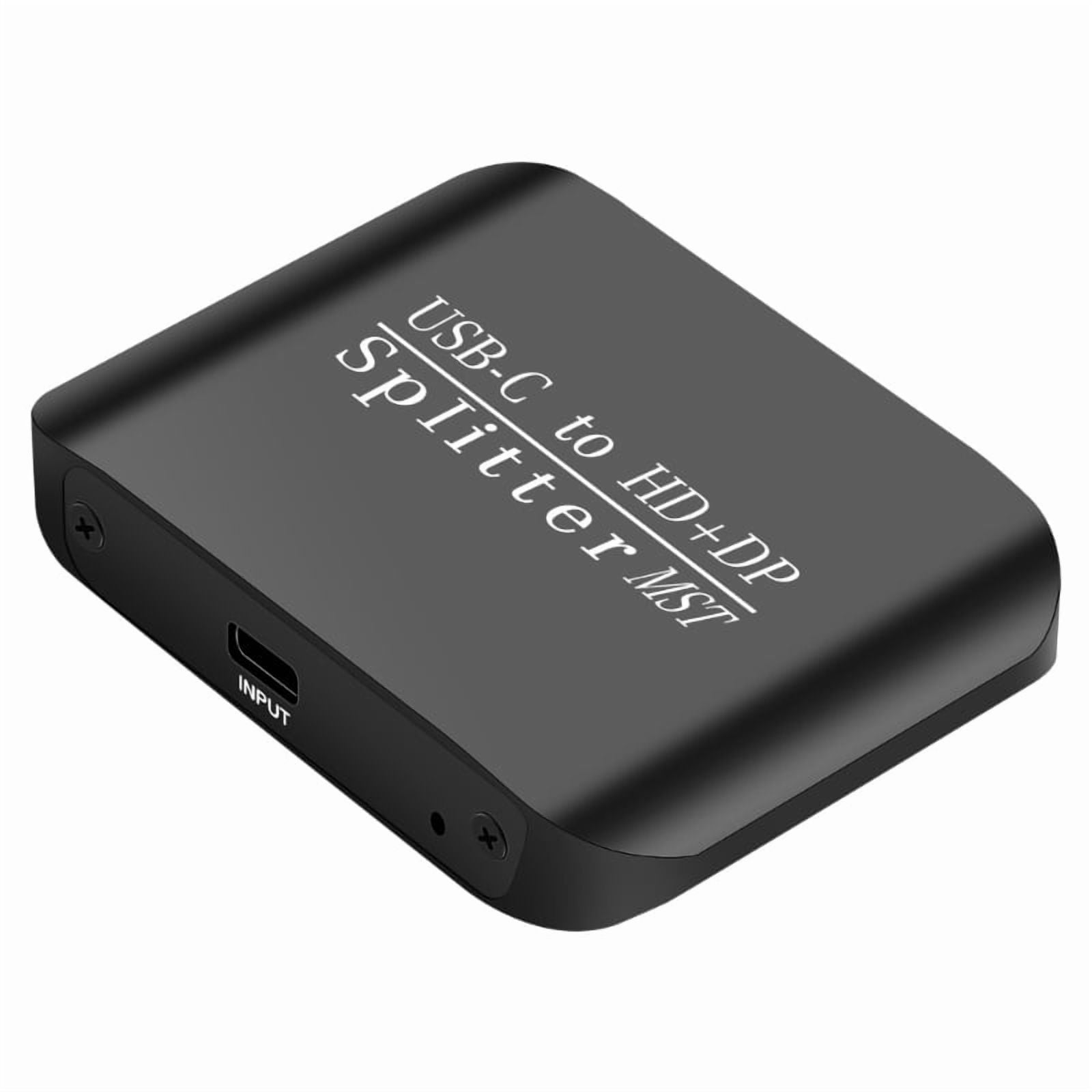 USB C To HDTV Splitter 1 in 2 Out Adapter 4K 60hz Computer Splitter For Laptop PC Tablet