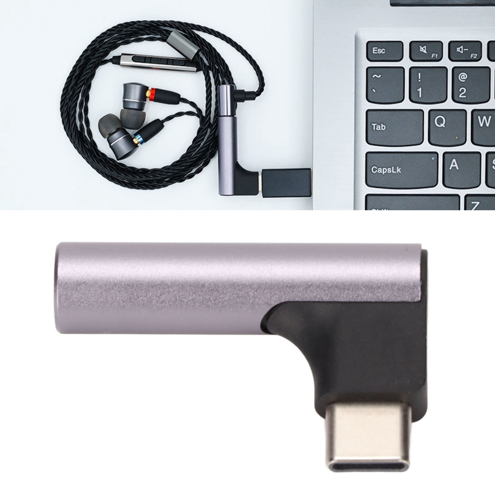 USB C To Headphone Jack,Type C To 3.5mm Headphone Jack Adapter With DAC