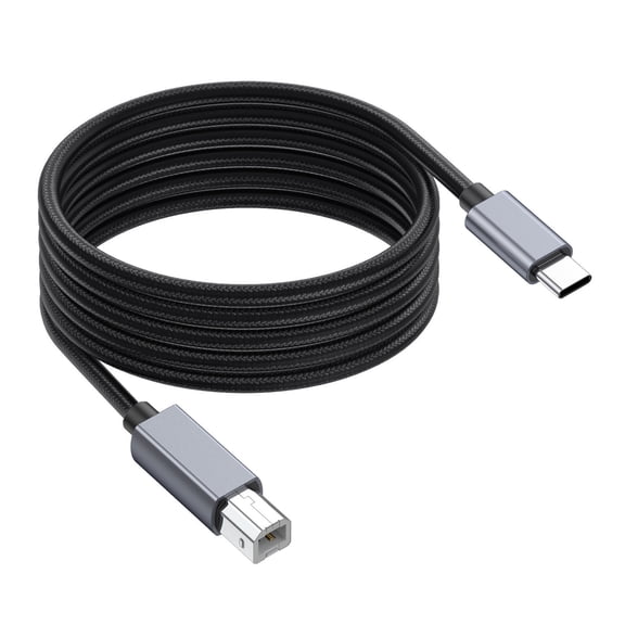 USB C To Printer Cable Braided Nylon TypeC To USB B 2.0 USB C Printer Cable for PC Laptop To Printer Scanners