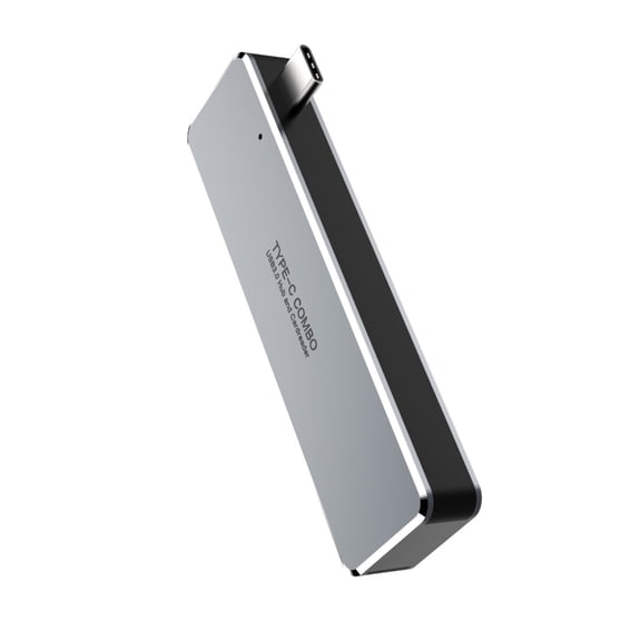 USB C To Storage Card Reader And 3 USB Adapter 5Gbps Transfer Speed Smooth Aluminum Shell For Laptop Photography
