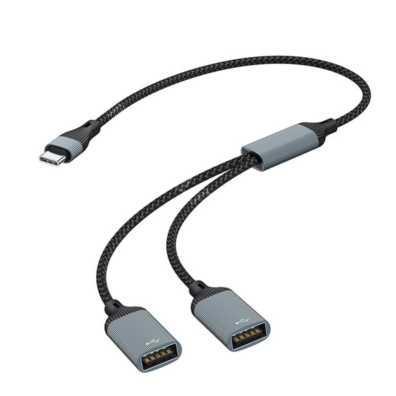 USB C To Twin USB A Hubs, Essential Adapter Splitter Suitable For Enhancing Laptop Tablet Telephone Device Functionality