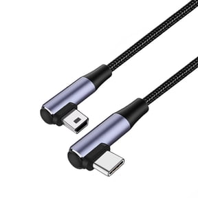 USB C To USB Cord, Right Angled Fast Charging and 480Mbps Sync Cable for Digital Camera and More