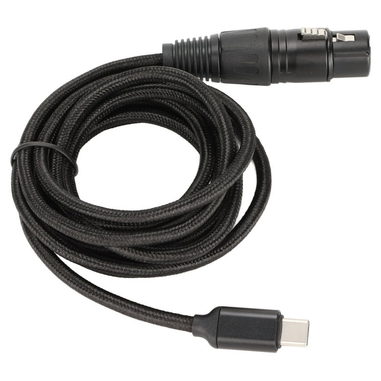 Câble USB C vers XLR femelle, câble de Microphone de Type C mâle vers XLR  femelle, cordon Audio de Studio (2M/6,6 ft)