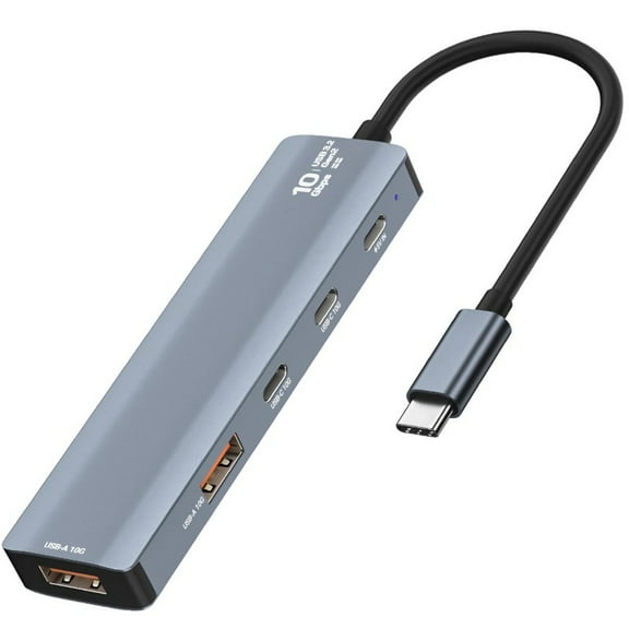 USB C Type-C Hub 5 in 1 Multiple USB3.2 Hub 10Gbps USB-A & USB-C Splitter for Laptop Desktop PC with 5-Port Power Delivery (15CM)