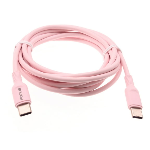 USB-C to Type-C Pink 6ft Long Cable for Google Pixel 7/Pro/6a/6/Pro Phones - PD Fast Charger Cord Power Wire Sync TPE  Compatible With Pixel 7/Pro/6a/6/Pro Models