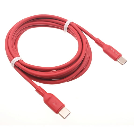 USB-C to Type-C Red 6ft PD Cable for Samsung Galaxy S20 Fan Edition Phone - Fast Charger Cord Power Wire Sync [C-to-C] A7M Compatible With Galaxy S20 Fan Edition Model