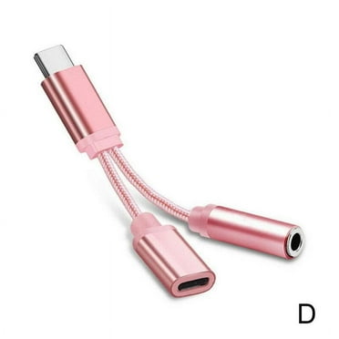 USB-C Type C To 3.5mm Aux Audio Charging Cable Adapter Splitter Headphone Jack Z3D8