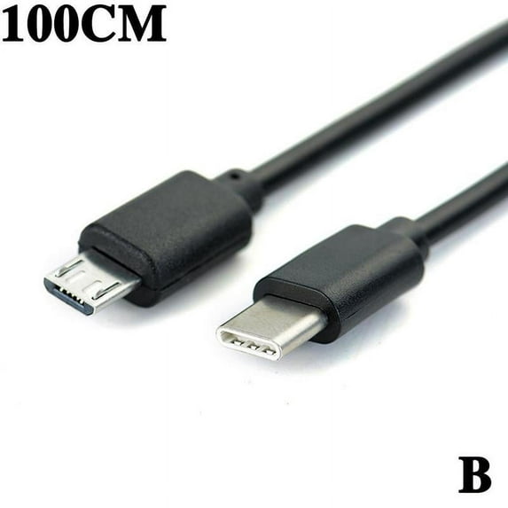 USB-C Type C to Micro USB Male Sync Charge Data Transfer Cable Cord x1 Pc ωμ е◆ F9J2