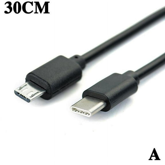 USB-C Type C to Micro USB Male Sync Charge Data Transfer Cable Cord x1 Pc V5H1