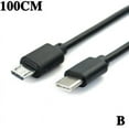 thumbnail image 1 of USB-C Type C to Micro USB Male Sync Charge Data Transfer Cable Cord x1 Pc, 1 of 9